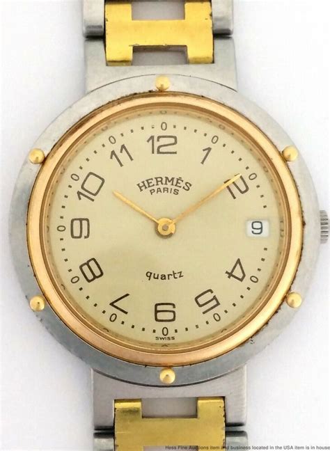 ebay vintage hermes watch|Hermes unisex 210107.